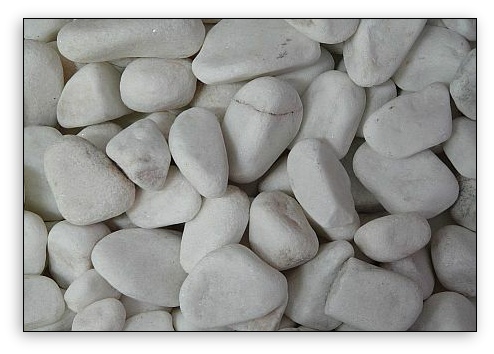 Large white pebbles